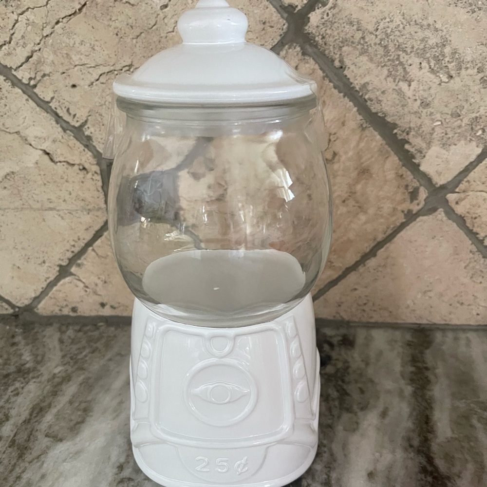 Target white gum ball jar